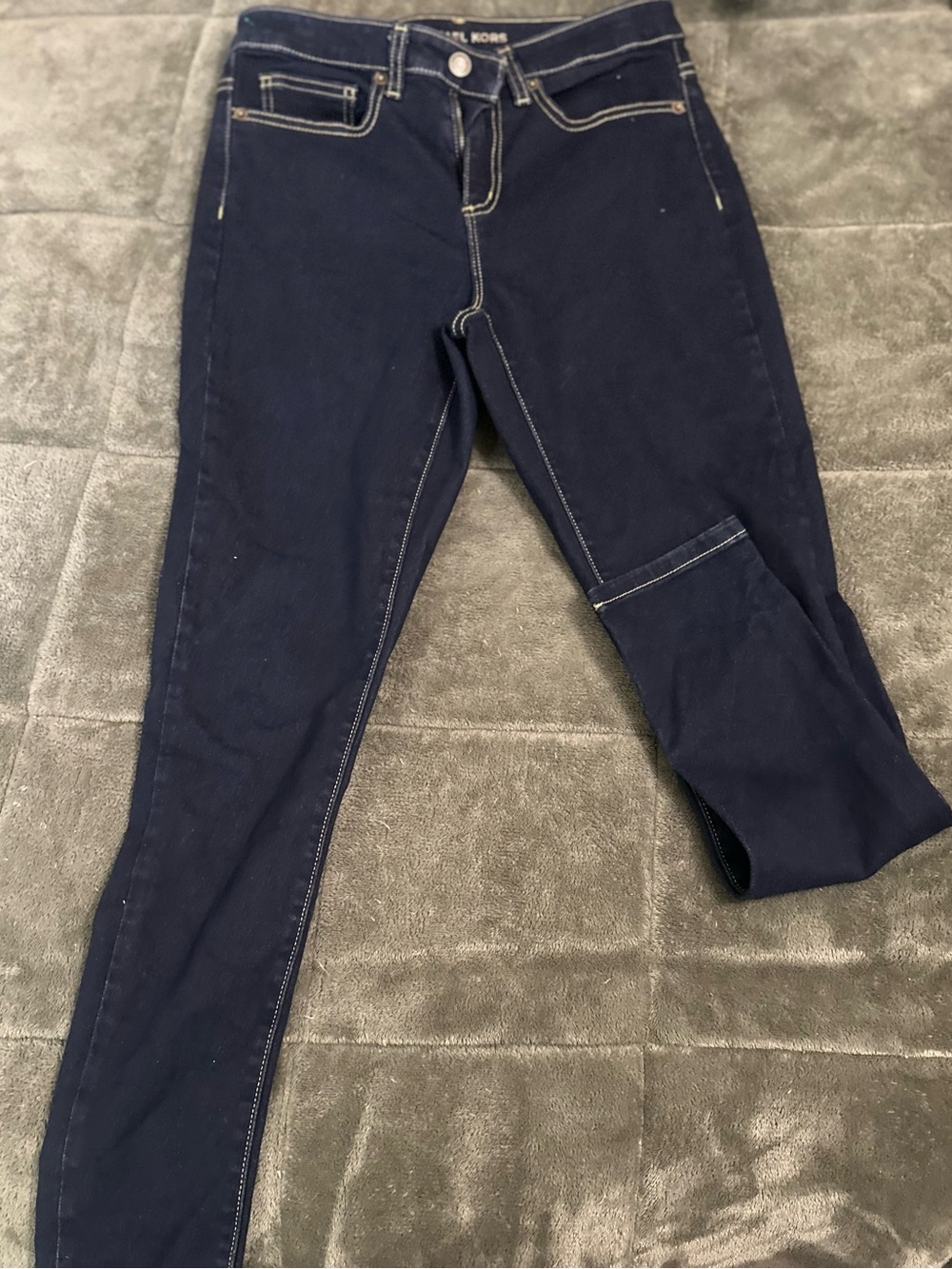 Michael Kors Navy Skinny Women’s Jeans with Contrast Stitching